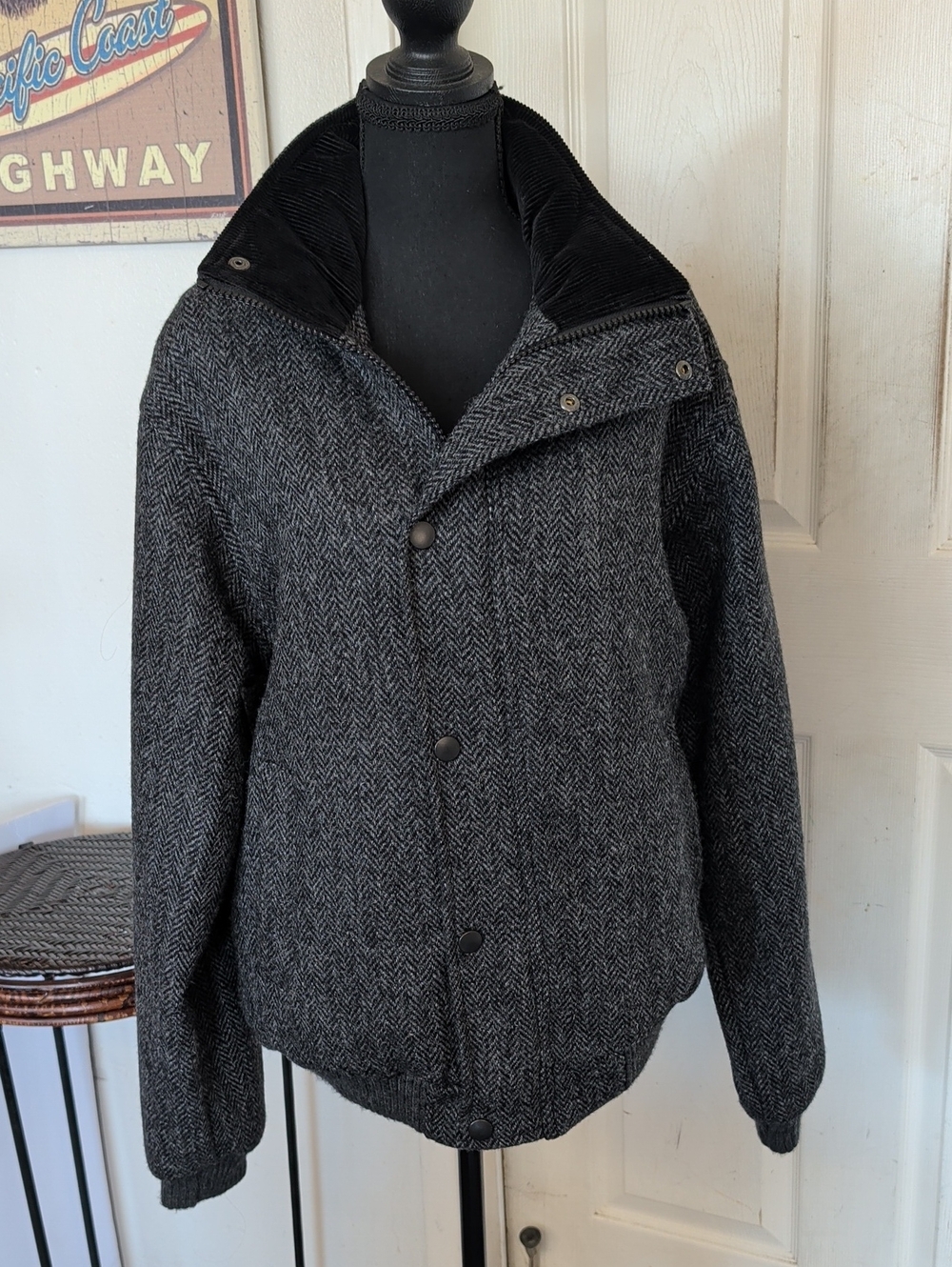 Vintage Peregrine 100% Wool Harris Tweed coat Men M